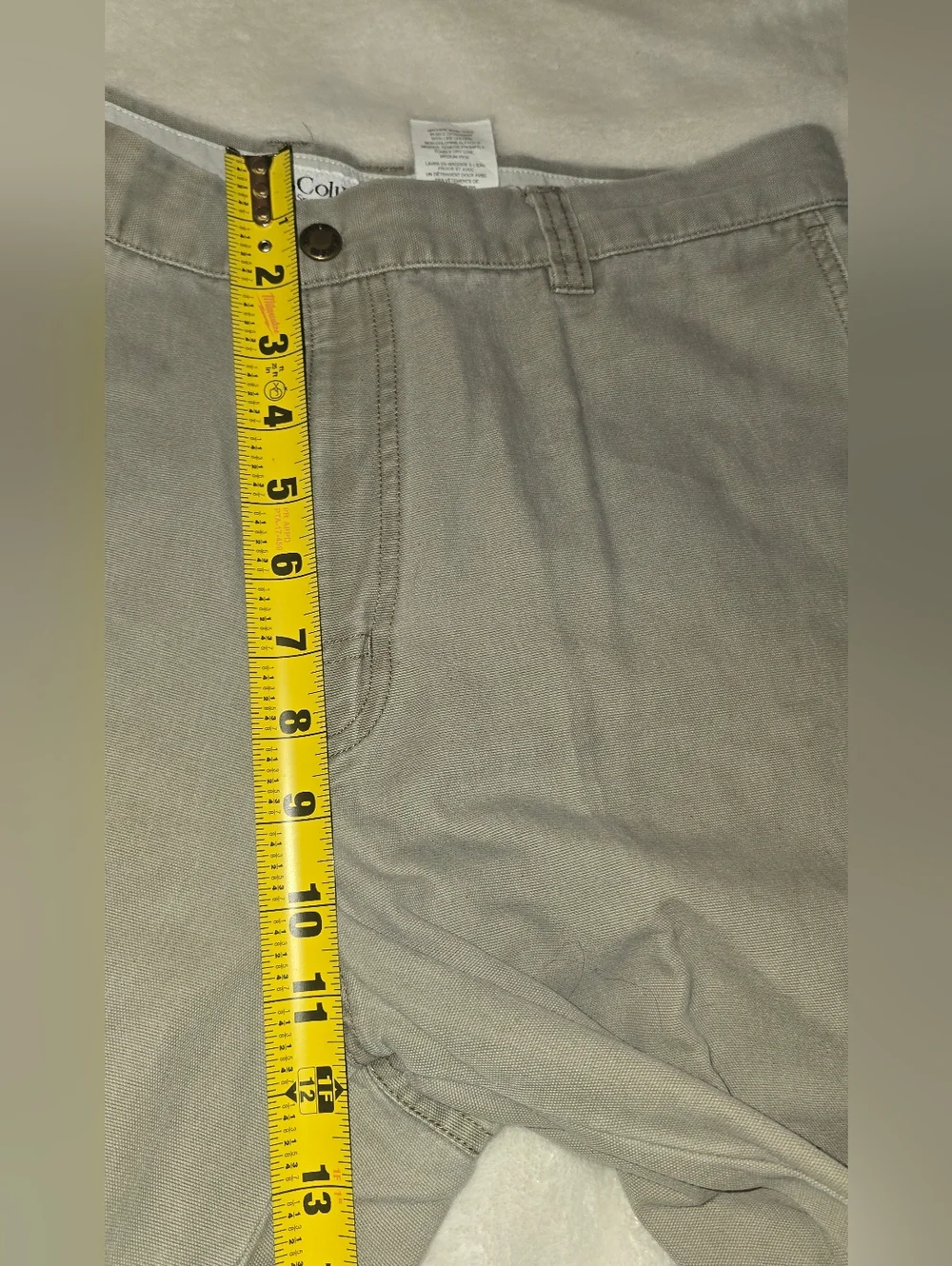 Columbia Mens Canvas Twill Tan Khaki Cargo Pants 100% Cotton 34/32